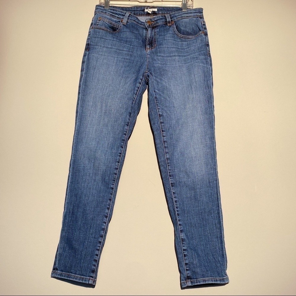 Eileen Fisher Straight Leg Organic Cotton Stretch Jeans, size 8